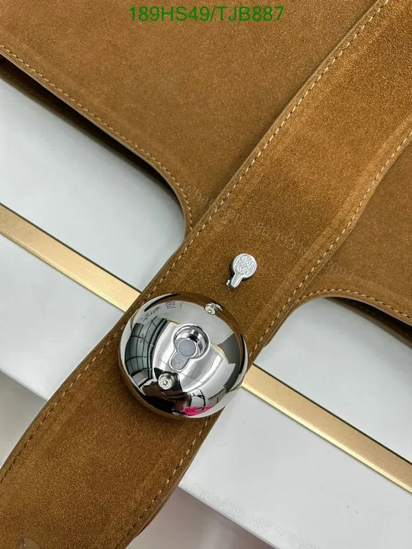 View 17 of Loewe Tobacco Pebble Bucket Bag crafted from Suede Calfskin EA5287