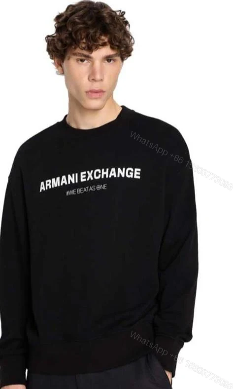 View 8 of First Copy Armani Exclusive Cotton Fleece Sweatshirts for Men
