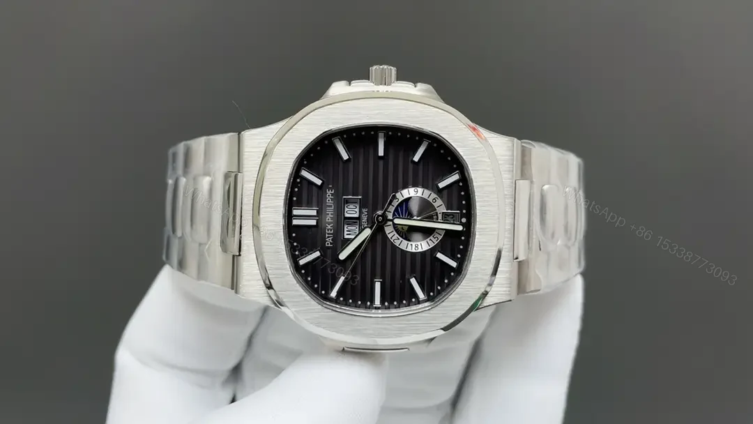 View 2 of Patek Super Clone Nautilus 5726/1A Grey Dial Steel Bracelet Premium 40MM PATEK-NAUT5726-GRY40-V3