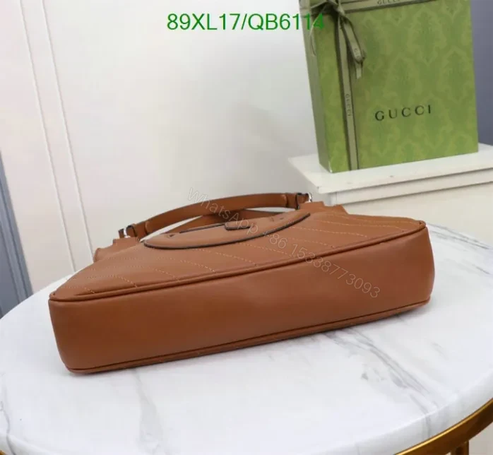 View 4 of Gucci Knockoff Brown Blondie Small Shoulder Bag QB61144 – Iconic Interlocking G Design