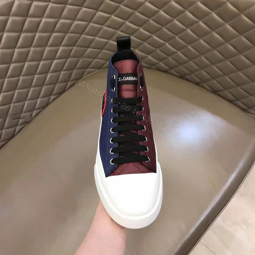 View 6 of DOLCE AND GABBANA QUILTED TWO-TONE NYLON PORTOFINO LIGHT MID-TOP SNEAKERS – DG105