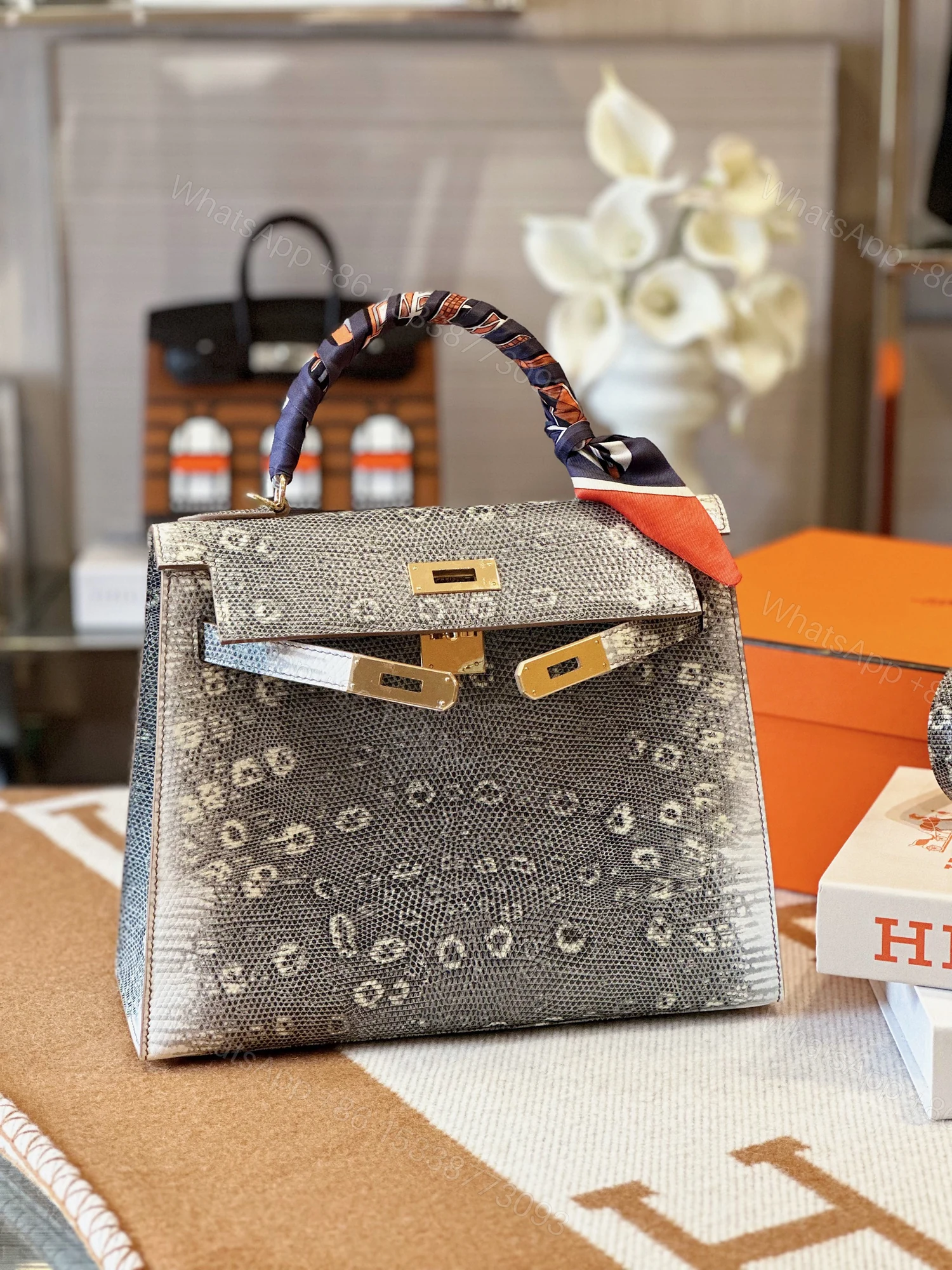 View 2 of Hermes Kelly 28 Genuine Lizard Leather – Limited Stock