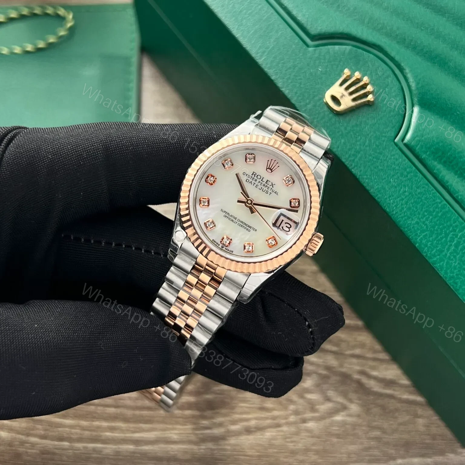 View 4 of Rolex Datejust Mother of Pearl Diamond Dial 126201-0021 36 mm