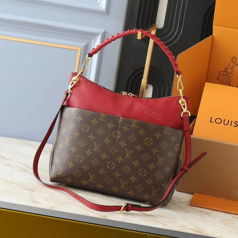 View 2 of Louis Vuitton Maida Hobo Handbag Red Monogram 33Cm