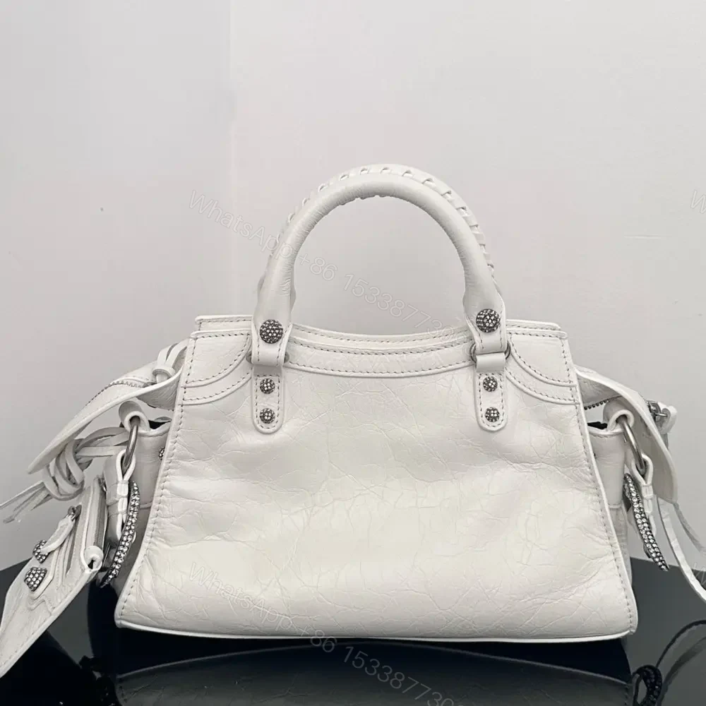 View 2 of 高仿Balenciaga*NeoCagole系列機車包白色