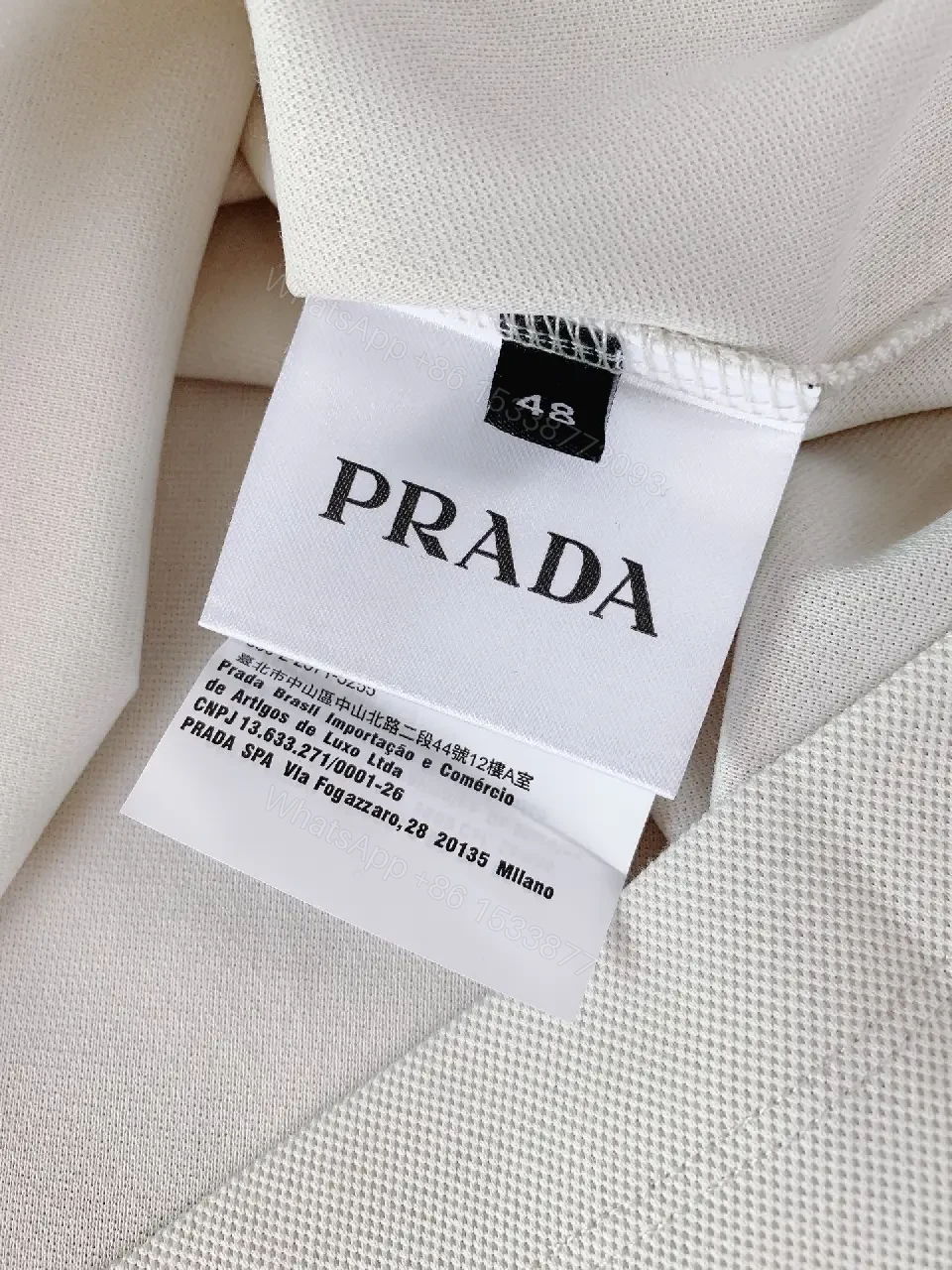 View 7 of Cream/off-white Classic Polo Shirt with Logo Embroidery