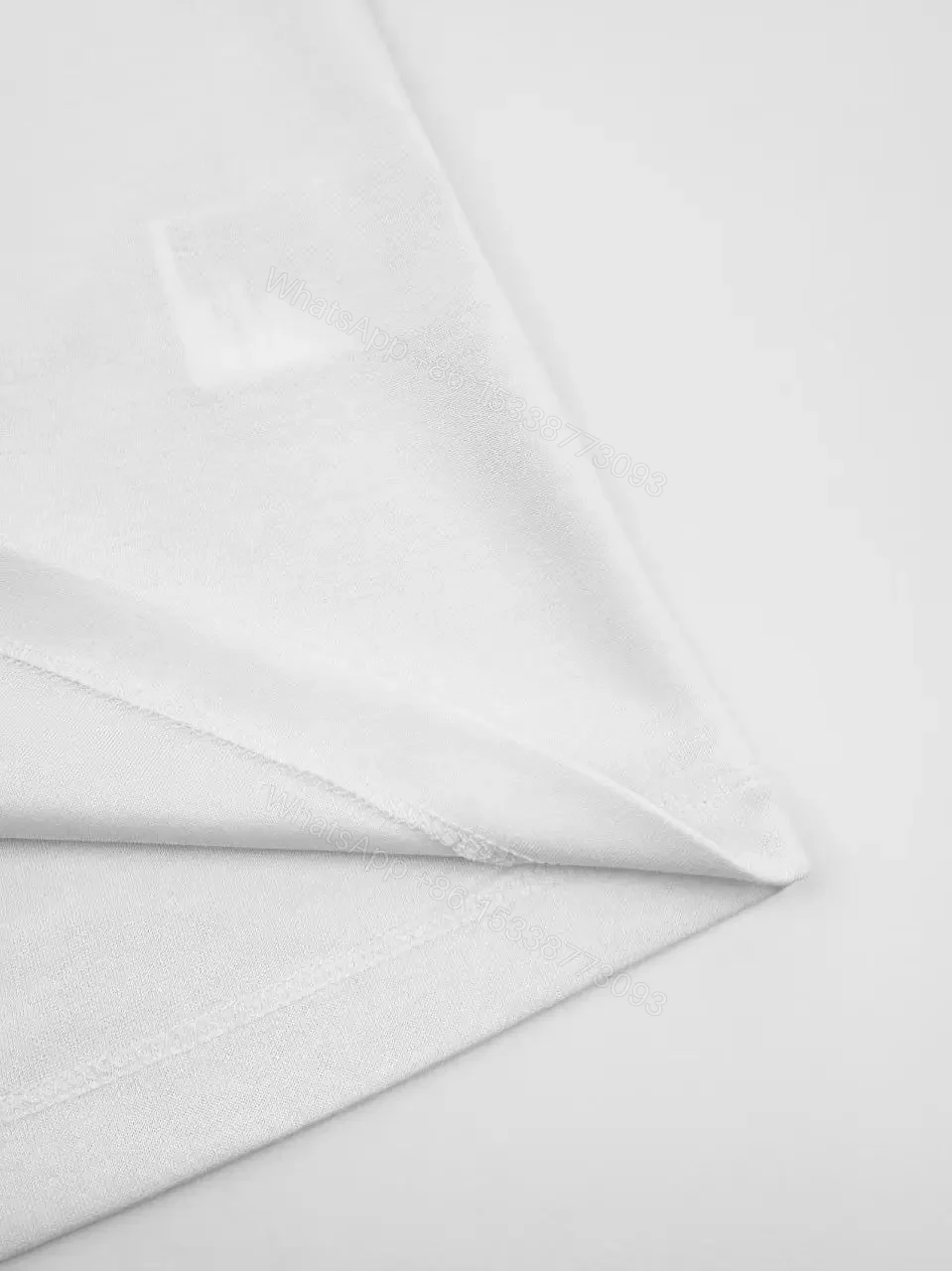 View 5 of White Cotton Crew-Neck Tee with Minimal Logo PRADA Basic Shirt