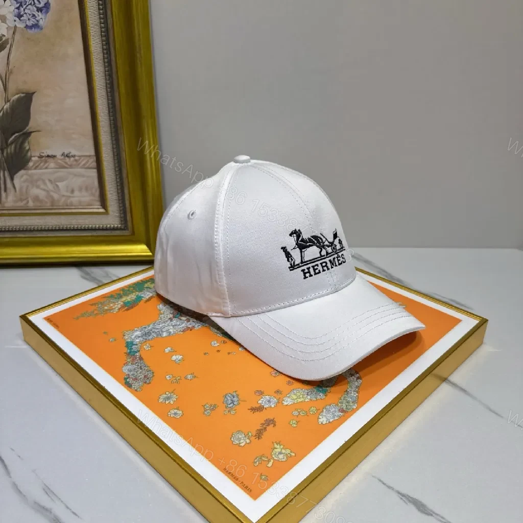 View 6 of White Cotton Cap, Clean Luxury, Six-Panel, Subtle Logo, Cap