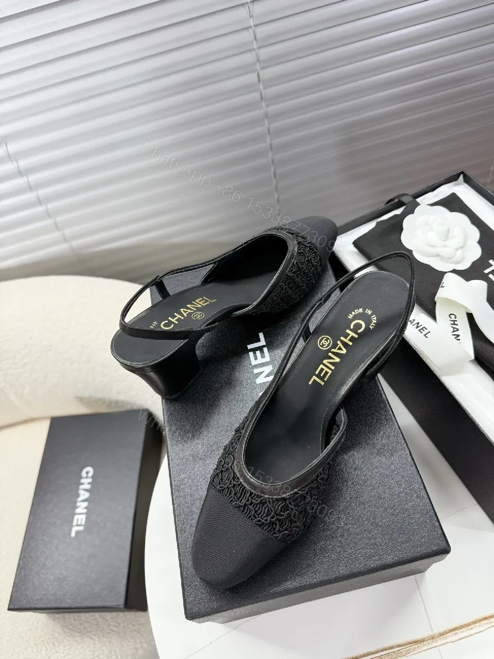 View 6 of Sleek Knit Slip-On Heels: Textured Comfort, Black Dress Heel