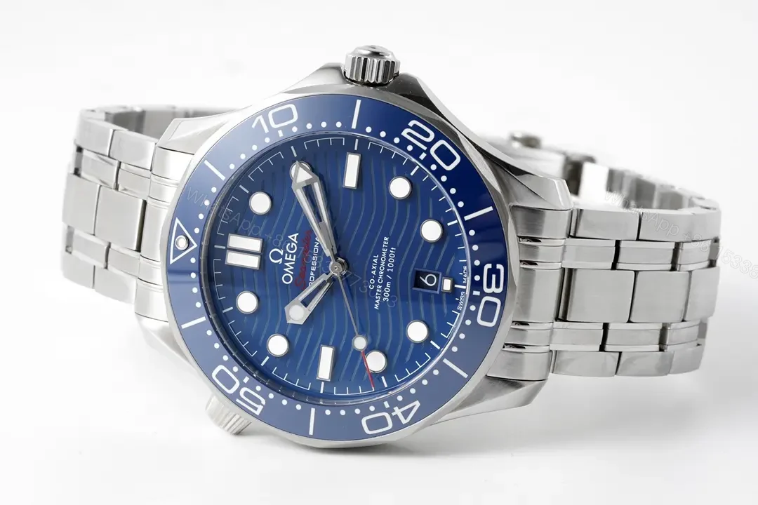 View 5 of Omega Seamaster 300M Blue Dial Ceramic Bezel Stainless Steel Watch 42MM