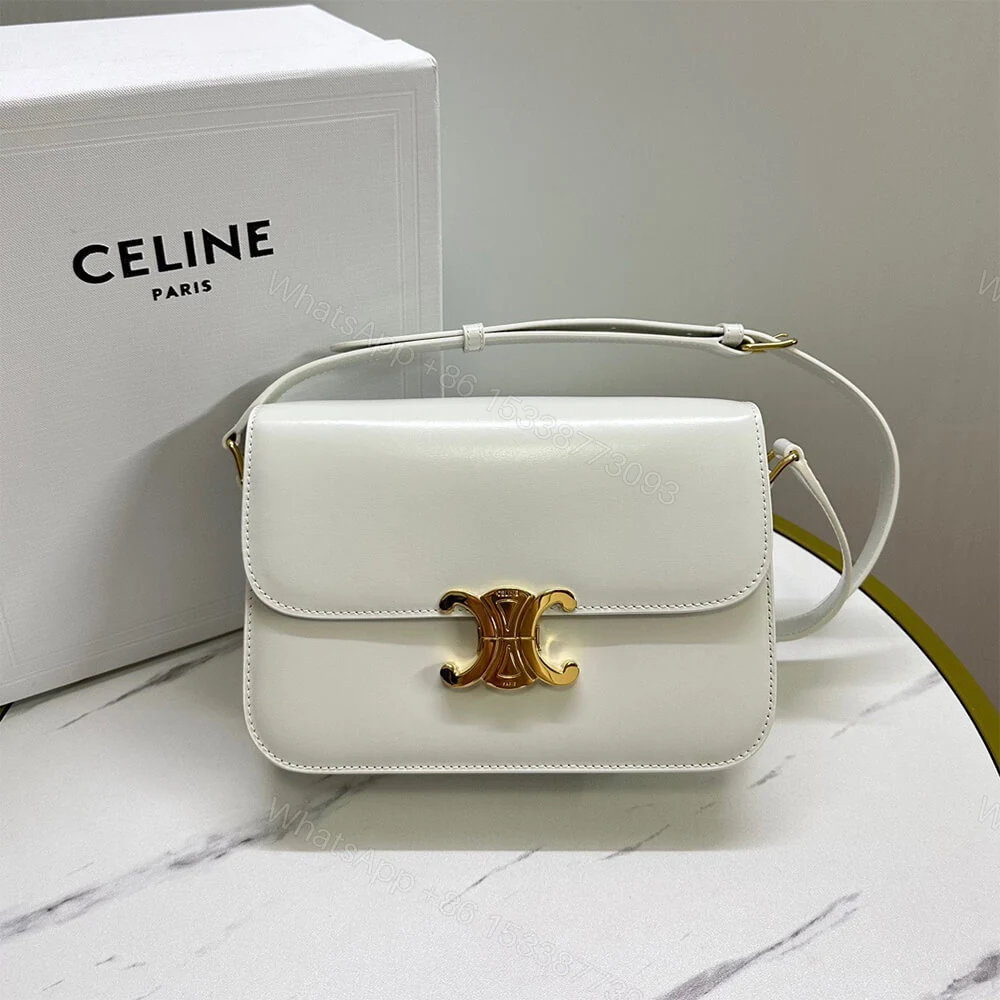 View 2 of CELINE CLASSIQUE TRIOMPHE BAG in shiny calfskin