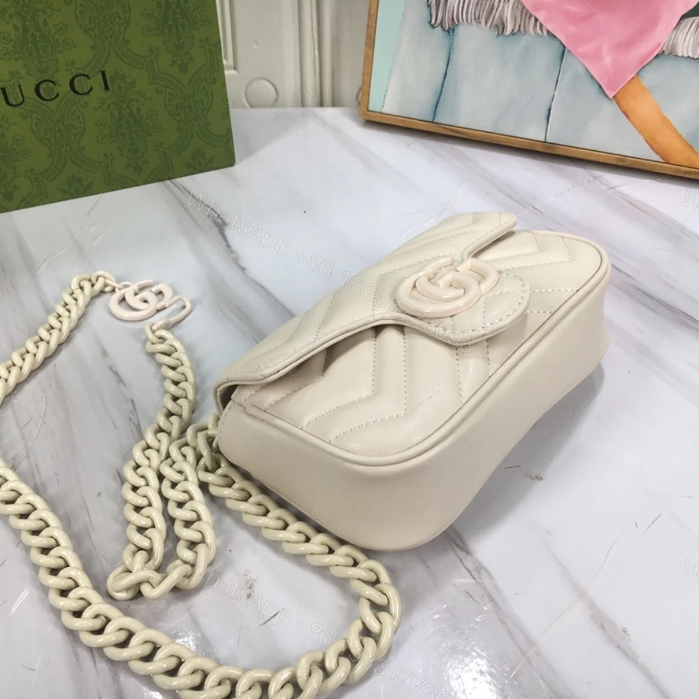 View 4 of Gucci Women GG Marmont Bag Beige 16Cm 699757 UM8KV 9022
