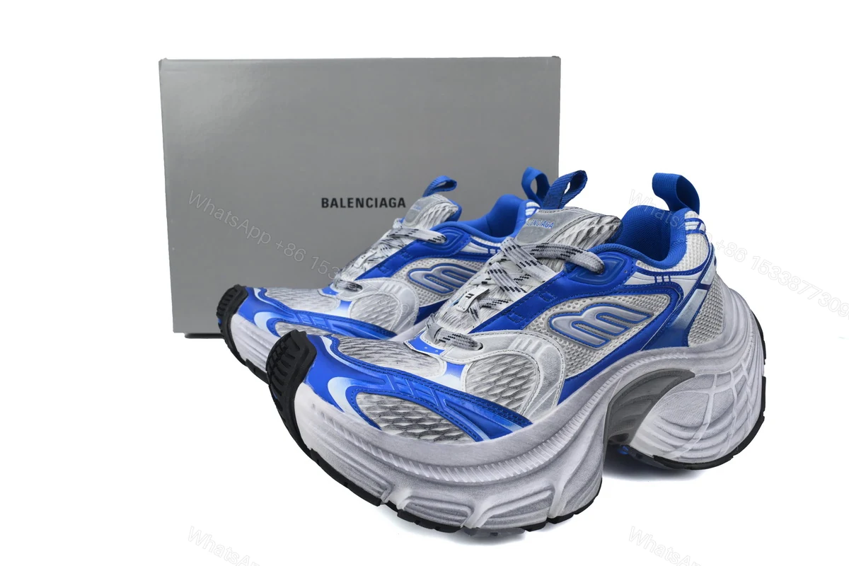 Balenciaga 10 XL White Silver Blue 784342 W2MV2 6326 — view 2