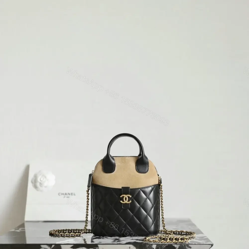 高仿Chanel*25A系列AS4742麂皮拼小羊皮貝殼包免檢版 — view 1