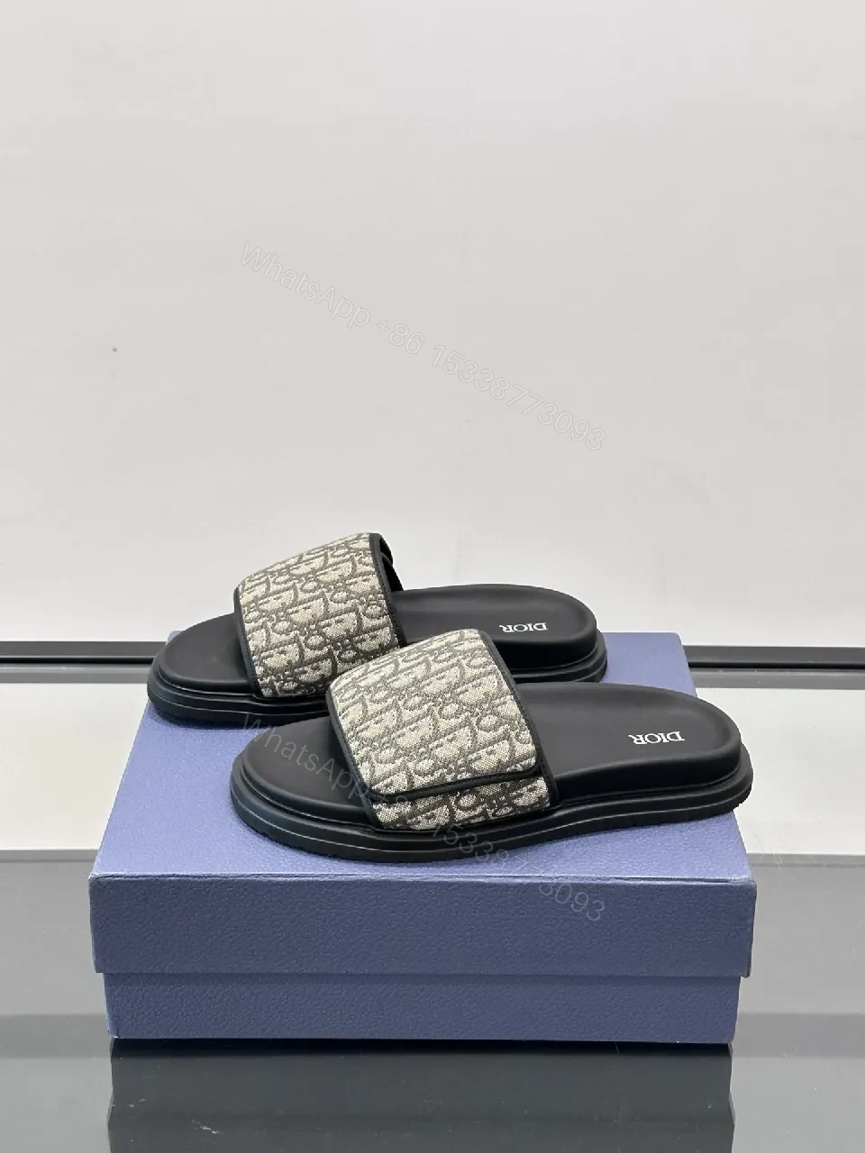 View 7 of Patterned Jacquard Slide Sandals – All-Day Comfort, Luxury Casual