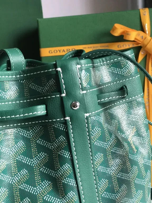 View 2 of Emerald Goyardine Bucket Bag: Luxury Daily Carry