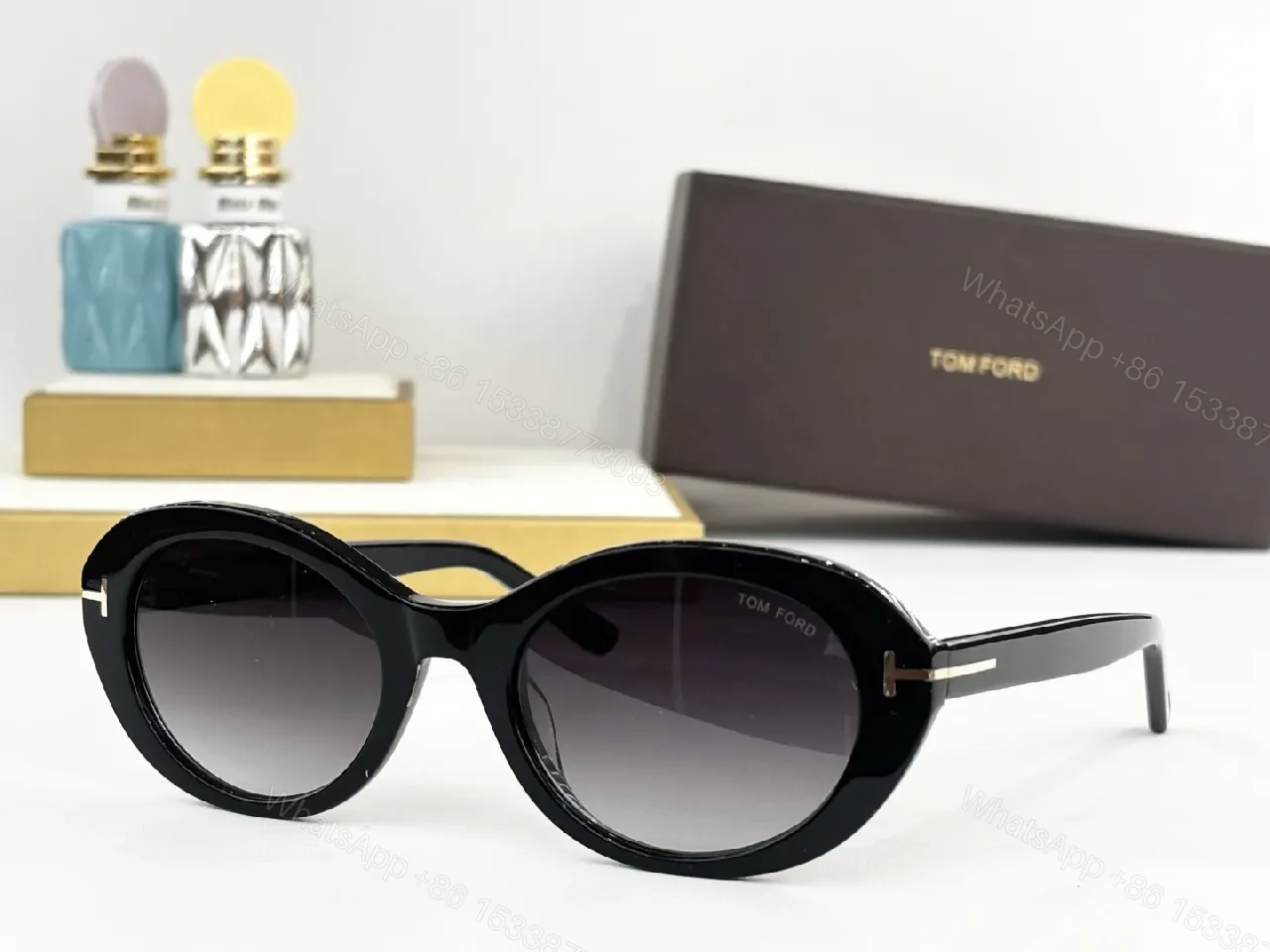 View 3 of Soft Rose Sunglasses: Gradient Lenses, Oversized Cat-Eye Style