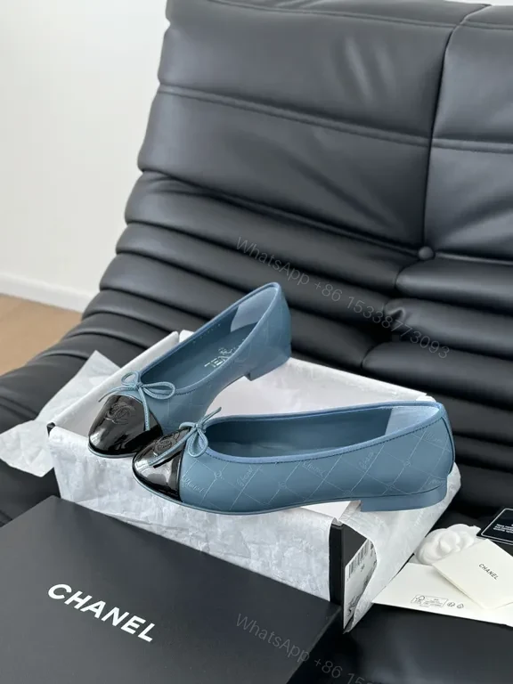 View 7 of Blue Luxe Flat: Subtle Shine Toe Cap - Everyday Chic Footwear