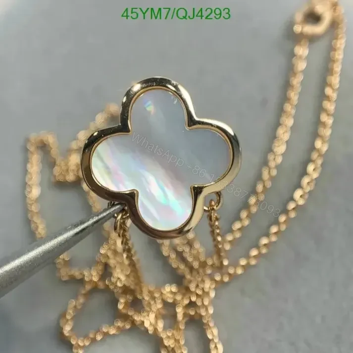 View 3 of Van Cleef & Arpels Alhambra Necklace with Pure Motif QJ4293 Dupe