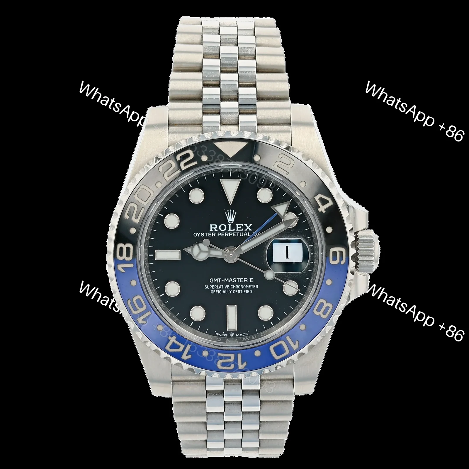 Superclone Rolex GMT-Master II Black Dial 126710BLNR “Batgirl” — view 1