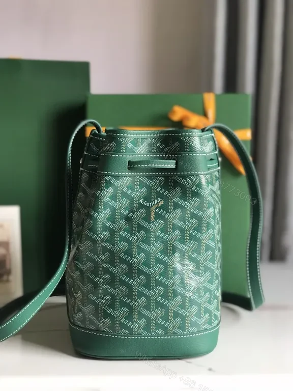 View 7 of Emerald Goyardine Bucket Bag: Luxury Daily Carry