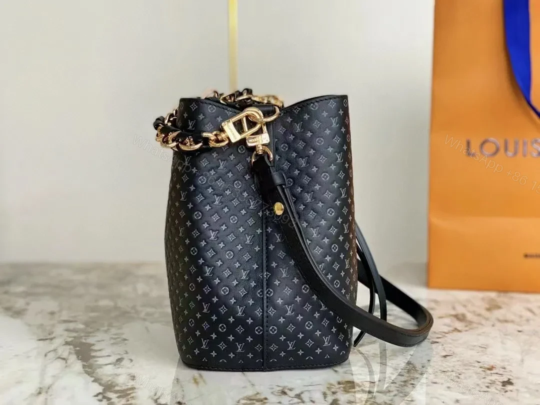View 4 of Louis Vuitton LV Neonoe BB Like Auth Black Woman’s Handbags 26cm