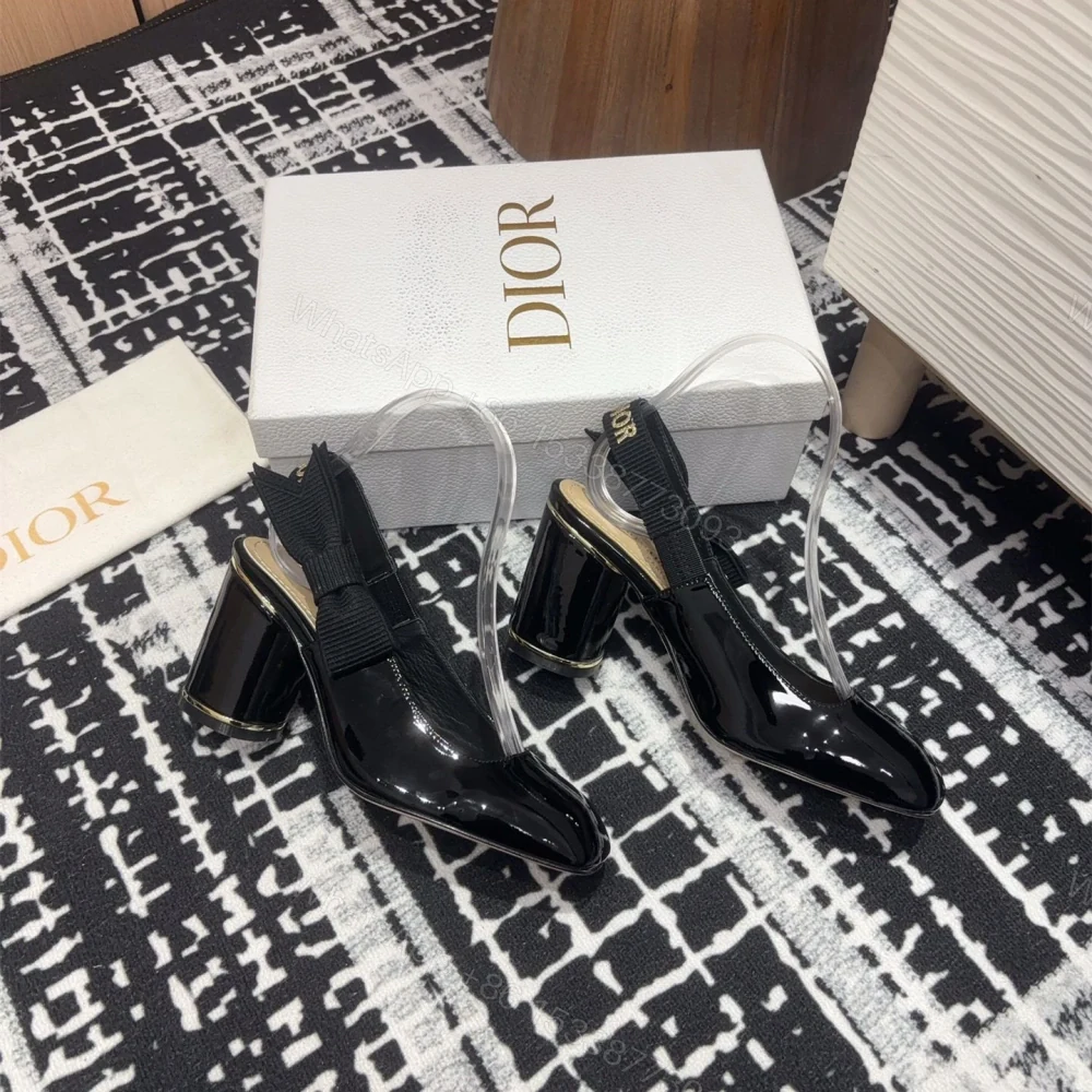 View 7 of 高仿Dior*Miss系列KDV272露跟蝴蝶結高踭鞋黑色免檢版
