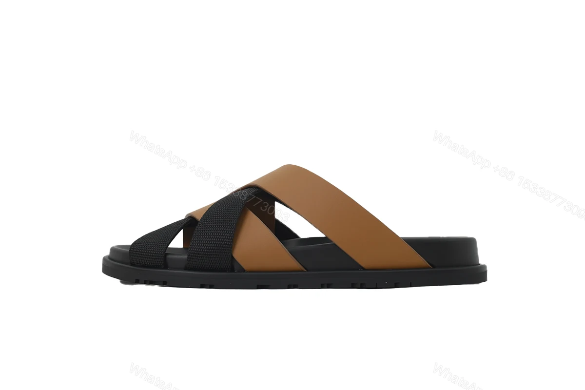 View 10 of HERMES Coffee Cross Strap Slides