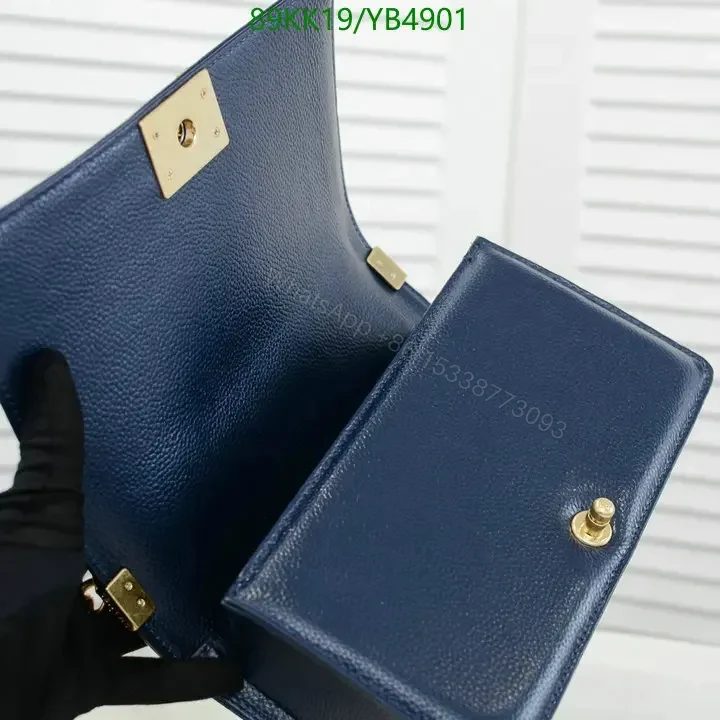 View 10 of Chanel Boy Old Medium Leather Handbag ABC25345
