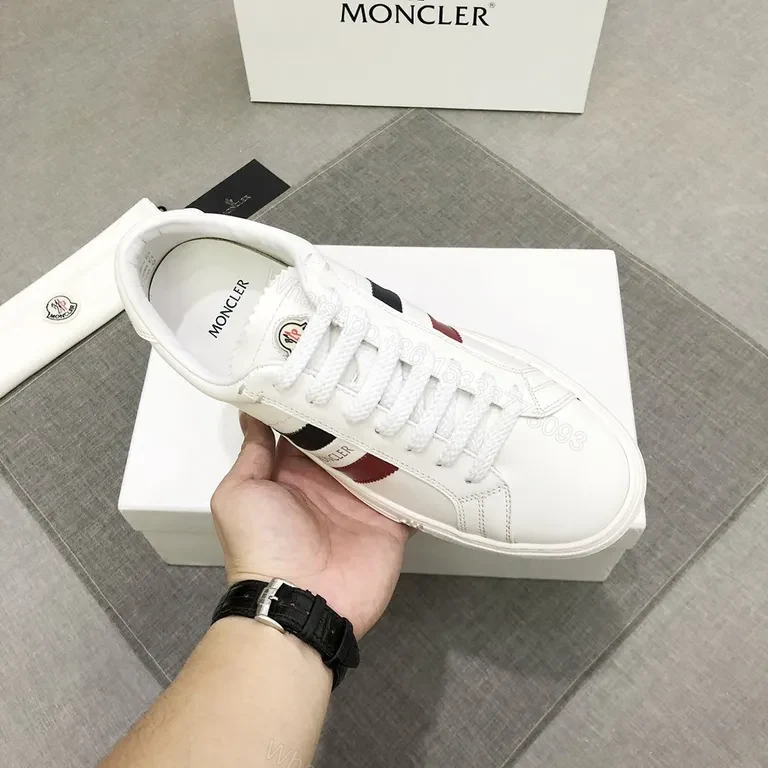 View 5 of Moncler Striped Leather Low-Tops: All-Day Comfort Sneakers