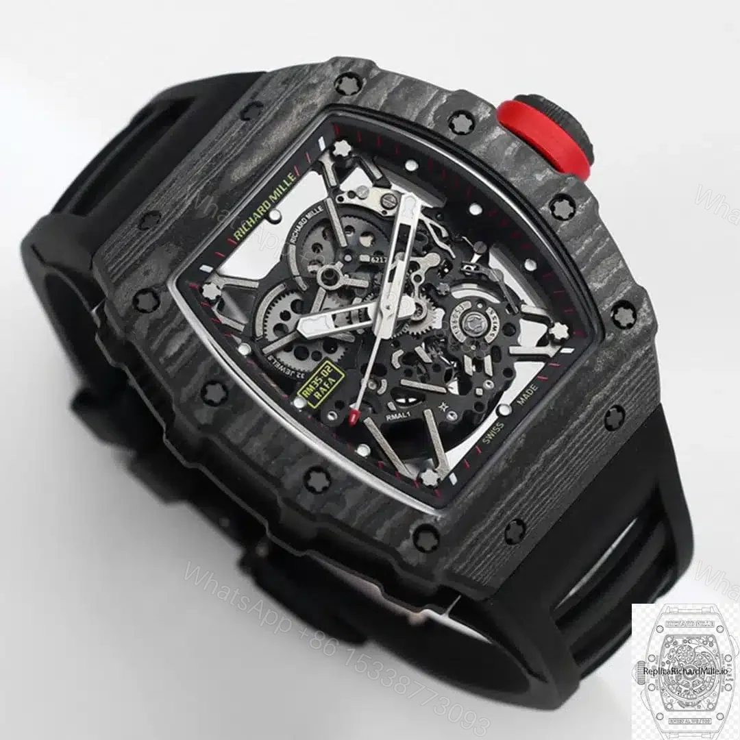 View 4 of Replica Richard Mille RM35-02 Black Carbon Fiber