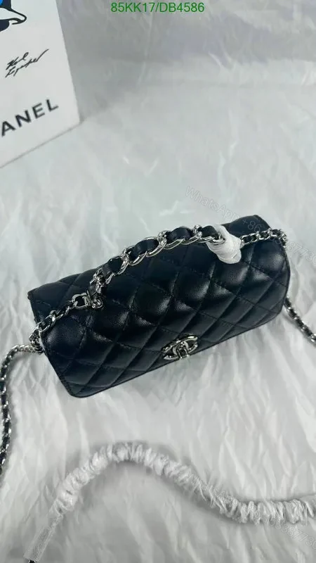 View 2 of Chanel Small Black Quilted CC Bag in Lambskin Leather DB6542
