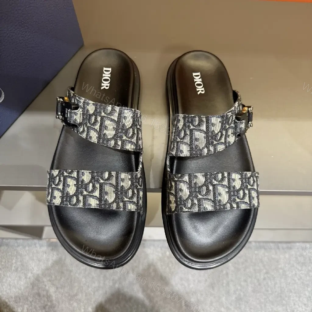 View 2 of Monochrome Monogram Slides: Sleek Signature Details