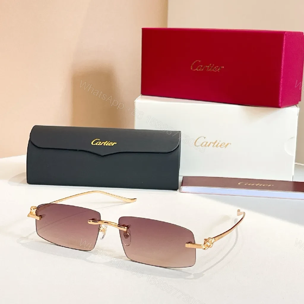 View 6 of Gold Tone Rimless Shield Sunglasses – Modern Luxury, All-Day Comfort
