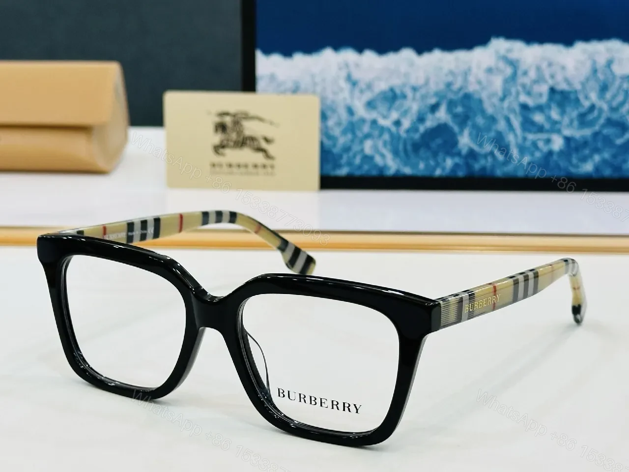 View 7 of Bold Black Acetate Square Eyewear – Designer-Style Comfort