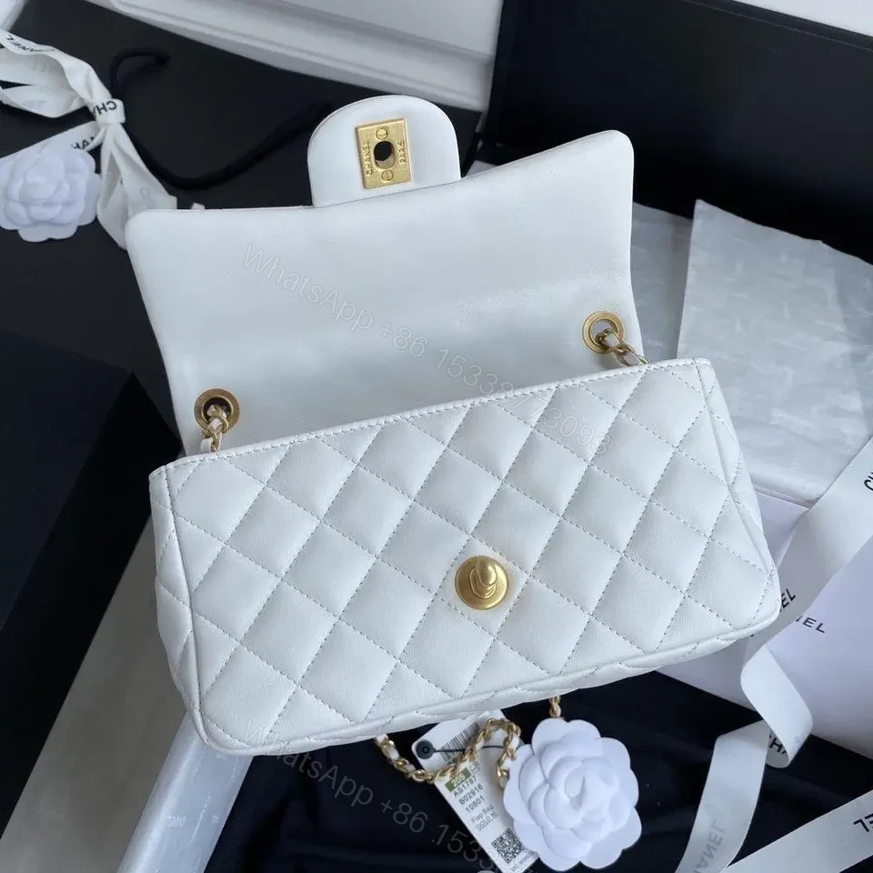 View 5 of Chanel White Pearl Crush Mini Flap Bag