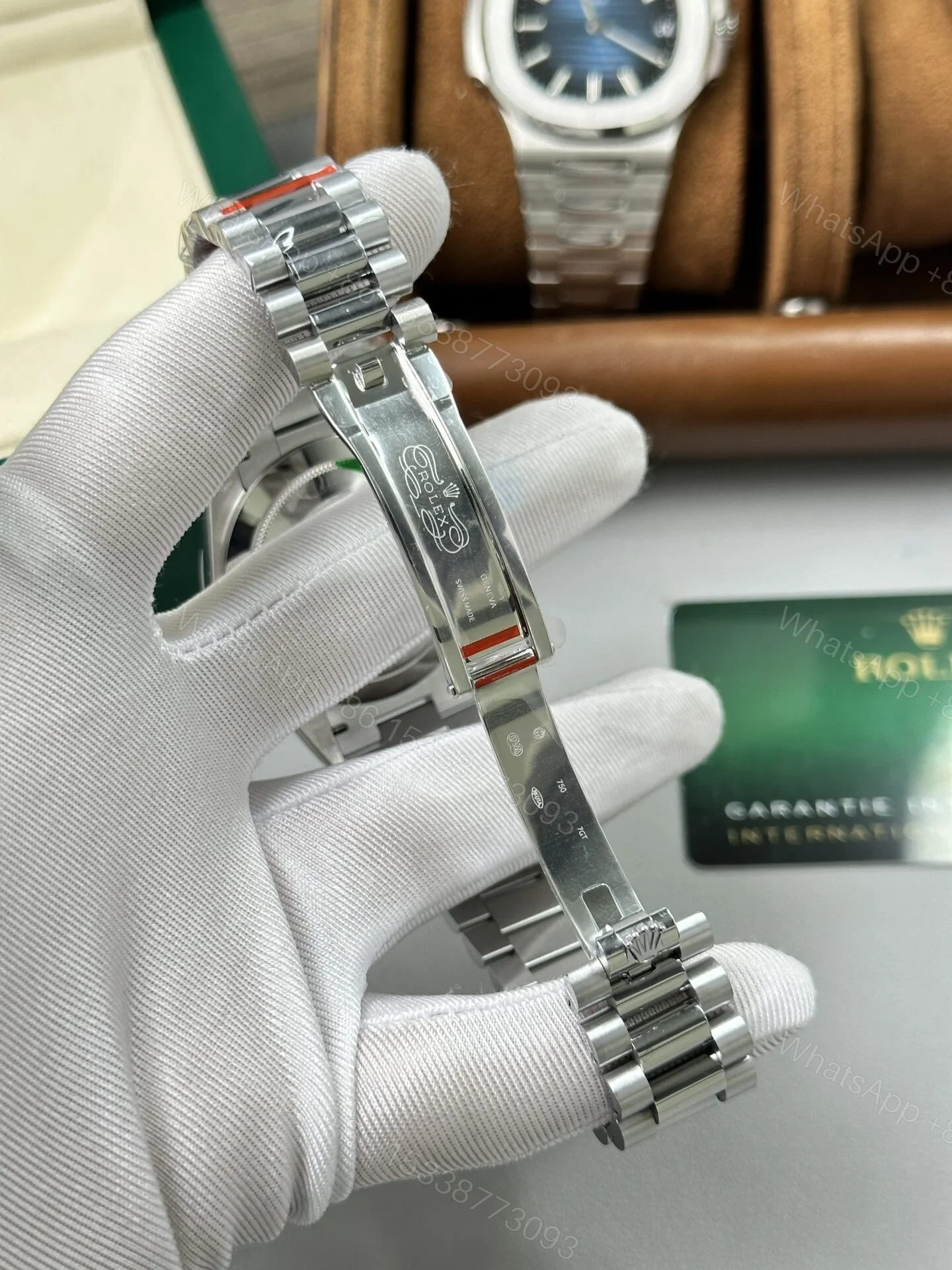 View 7 of Superclone Rolex Day-Date Bright Black Diamond Dial 228236-0004 40 mm