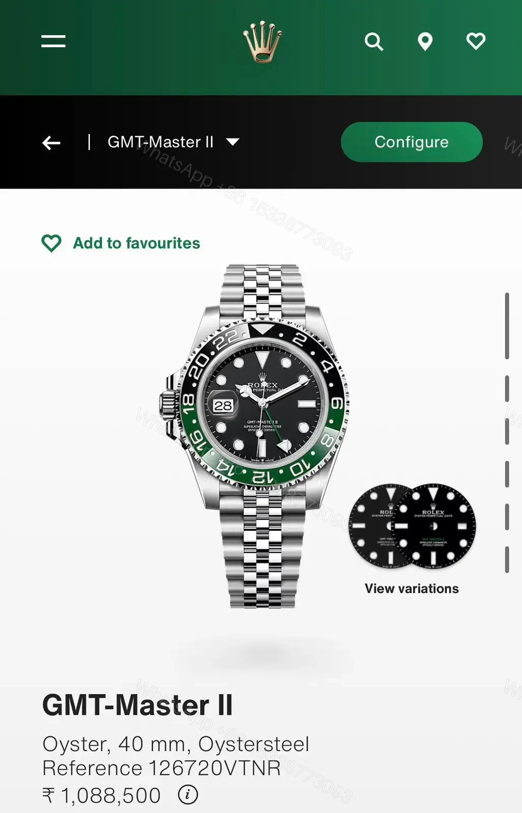 Rolex GMT II Black Dial — view 1