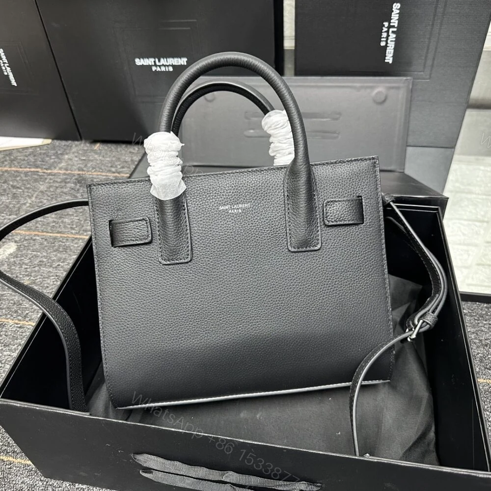 View 2 of Saint Laurent Sac De Jour Baby In Grained Black 26Cm