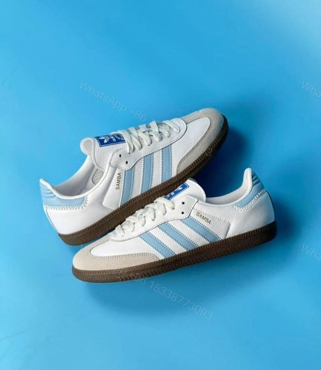 View 4 of FIRST COPY Adidas Samba OG Sky Blue Unisex