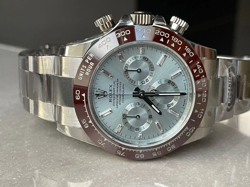 View 9 of BTF factory 1:1 Rolex Daytona 116506 Brown Ceramic Best Edition Ice Blue Dial Crystal Marker SA4130 V2