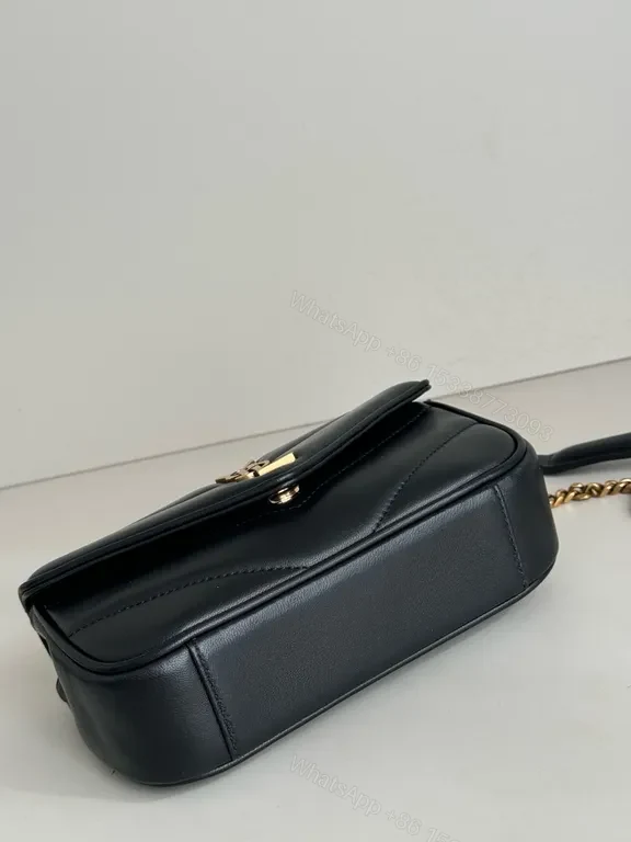 View 7 of Quilted Leather Crossbody: YSL Logo Hardware, Compact Luxury