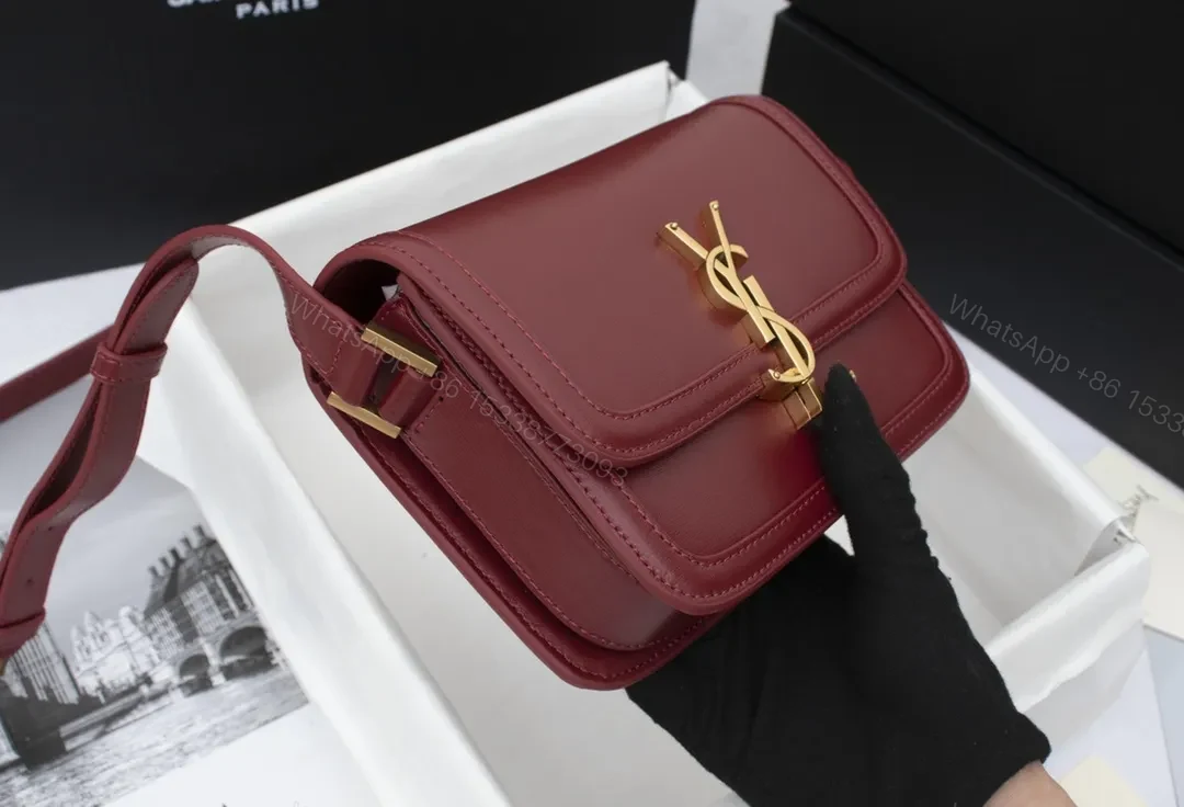 View 2 of Saint Laurent YSL Solferino Small Leather Satchel Shoulder Bag