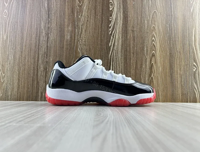 View 10 of Black & White Contrast Runner with Bold Red Sole Sneakers
