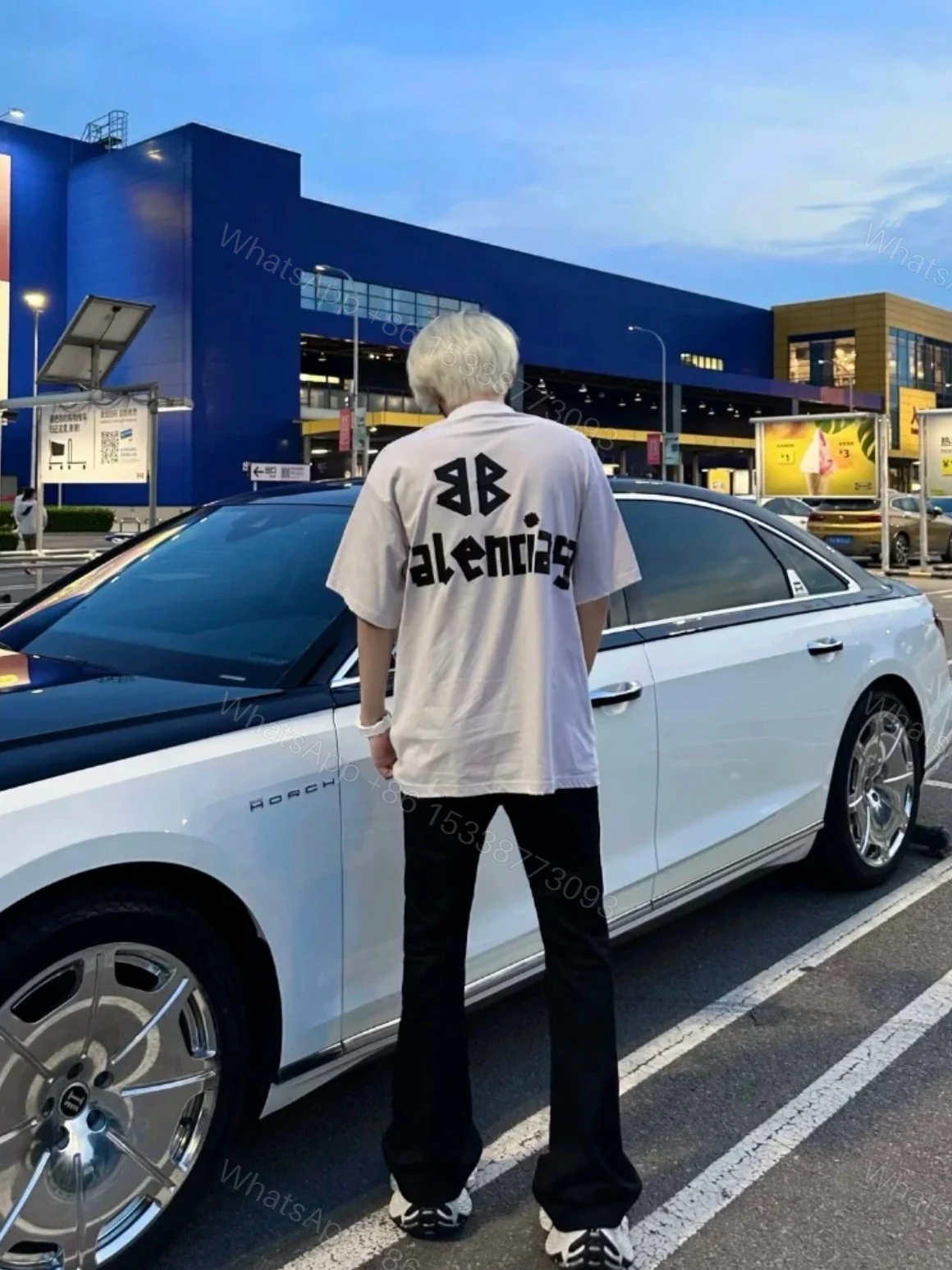 View 9 of Balenciaga Clothes 25SS American Paper Tape Short-Sleeve T-Shirt white
