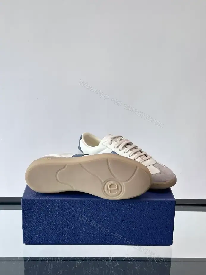 View 4 of DIOR B01 MATCHPOINT SNEAKER BLUE AND WHITE SMOOTH CALFSKIN WITH GRAY SUEDE – CD239