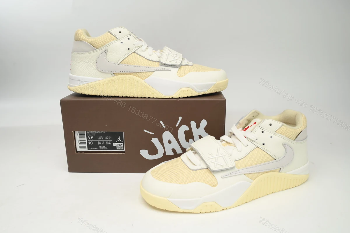 View 2 of Travis Scott × Nike Jordan Jumpman Jack TR Beige FZ8117-003