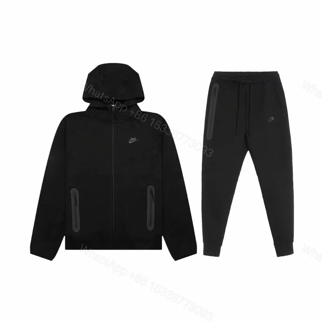 View 6 of Nike Sportswear Tech Fleece Full-Zip Hoodie & Joggers Set Black