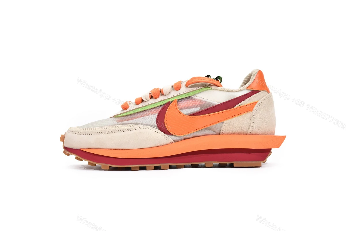 View 9 of CLOT x sacai x Nike LDWaffle Orange Blaze DH1347-100