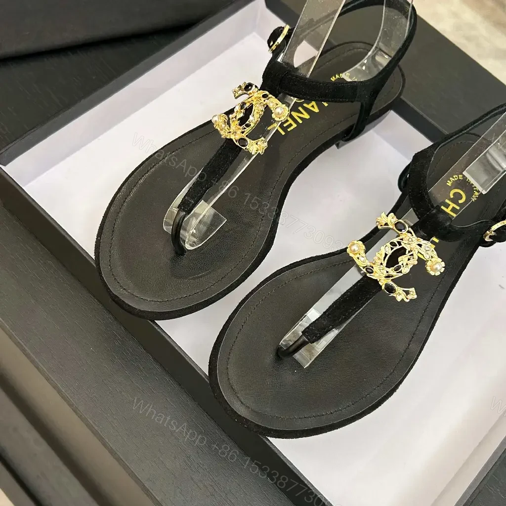 View 9 of Chic Clear-Strip Sandals: Gold Emblem Luxury Sandals